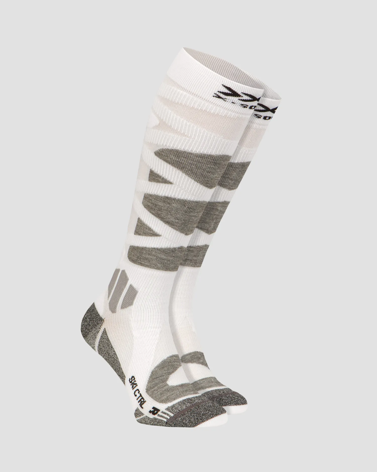 Ski socks white-grey X-Socks Ski Control 4.0 xssskcw19u-w002