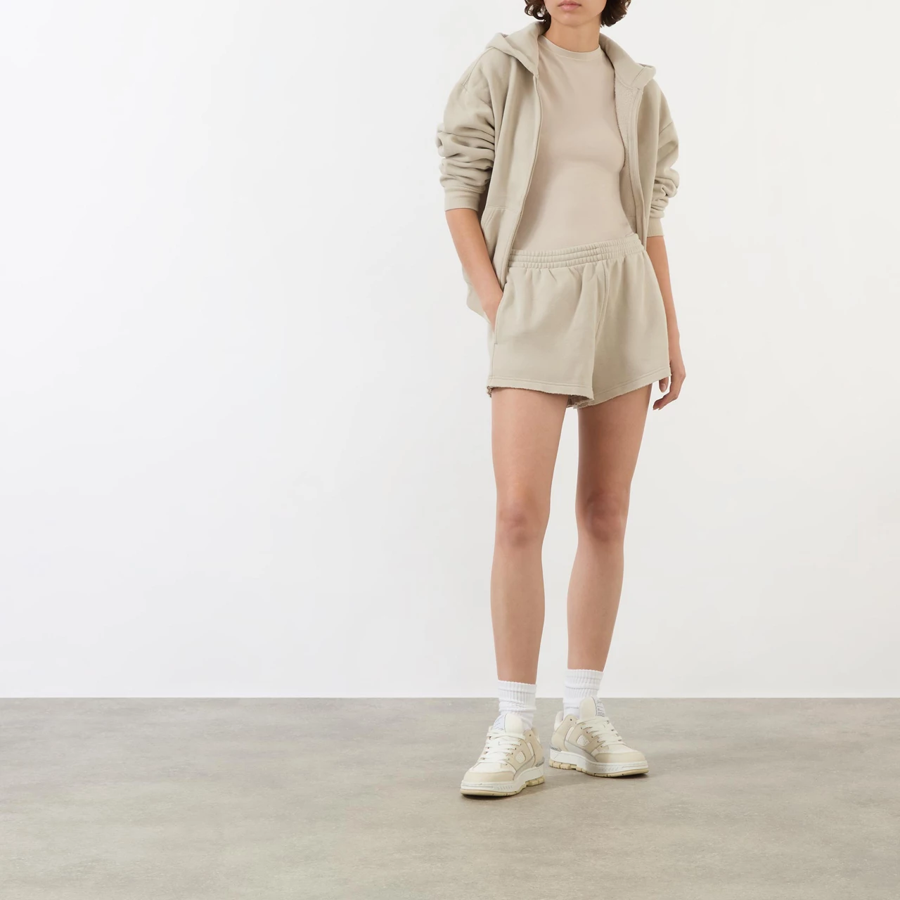 SKIMS COTTON FLEECE Short Stone - Beige