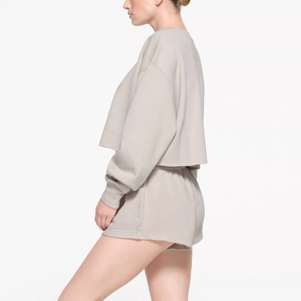 SKIMS COTTON FLEECE Short Stone - Beige