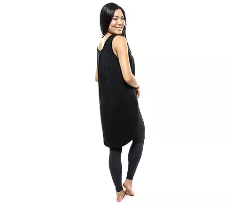 skinnytees Sleeveless Hi-Low Tunic with Back Pleat