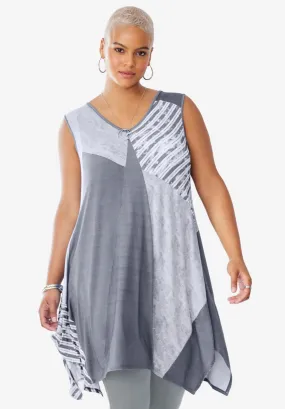 Sleeveless Hanky Hem Tunic