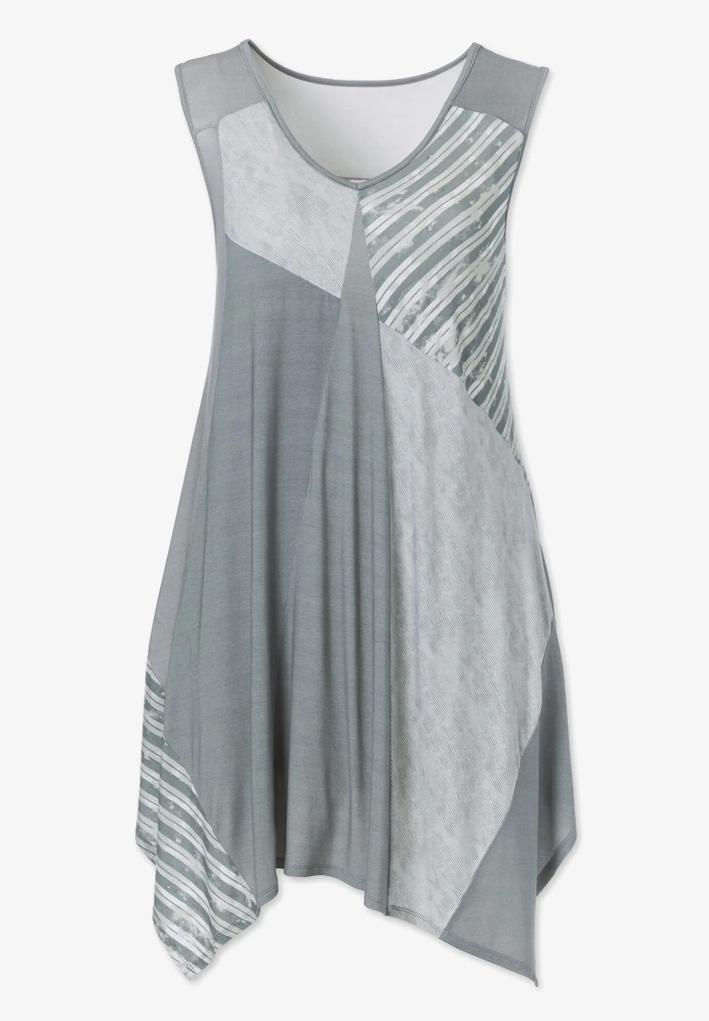 Sleeveless Hanky Hem Tunic