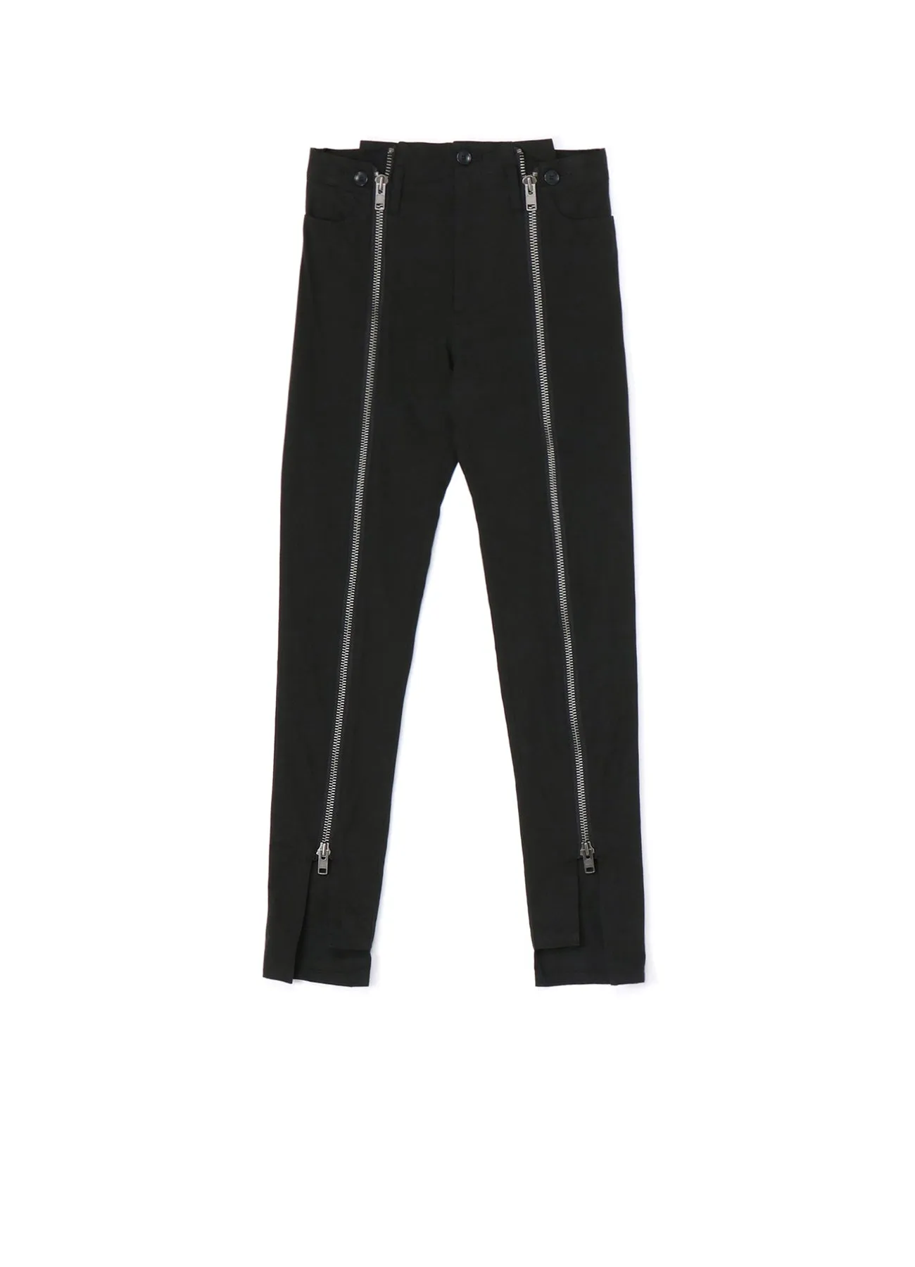 SLIM FIT PANTS WITH LEG ZIPPERS