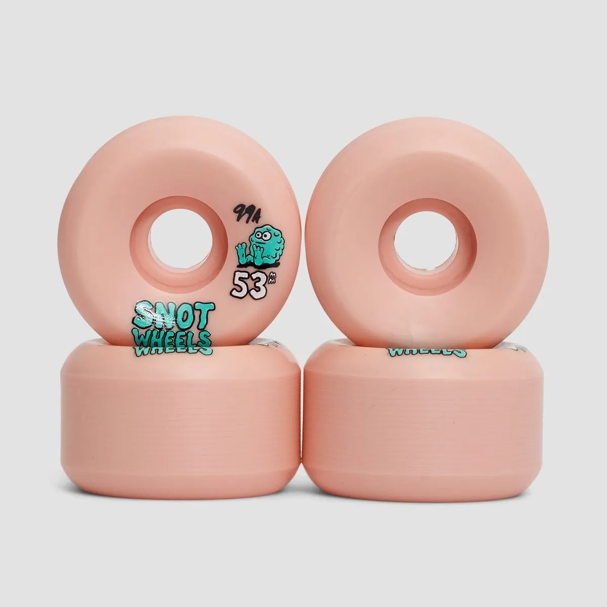 Snot Team 99A Conical Skateboard Wheels Pale Pink 53mm