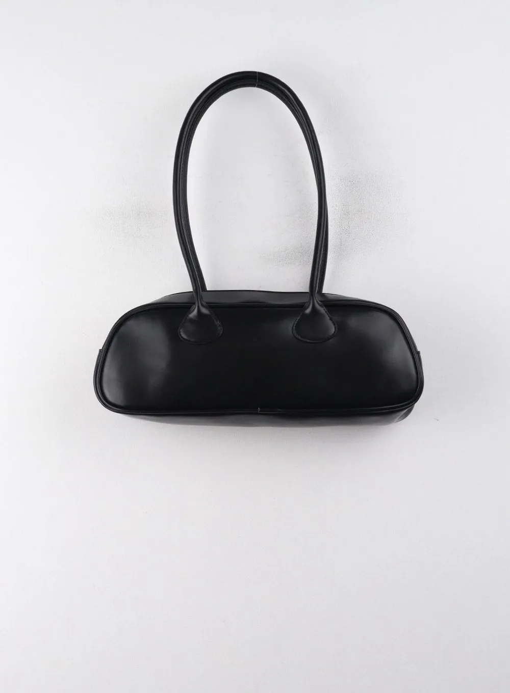 Solid Faux Leather Shoulder Bag CD329