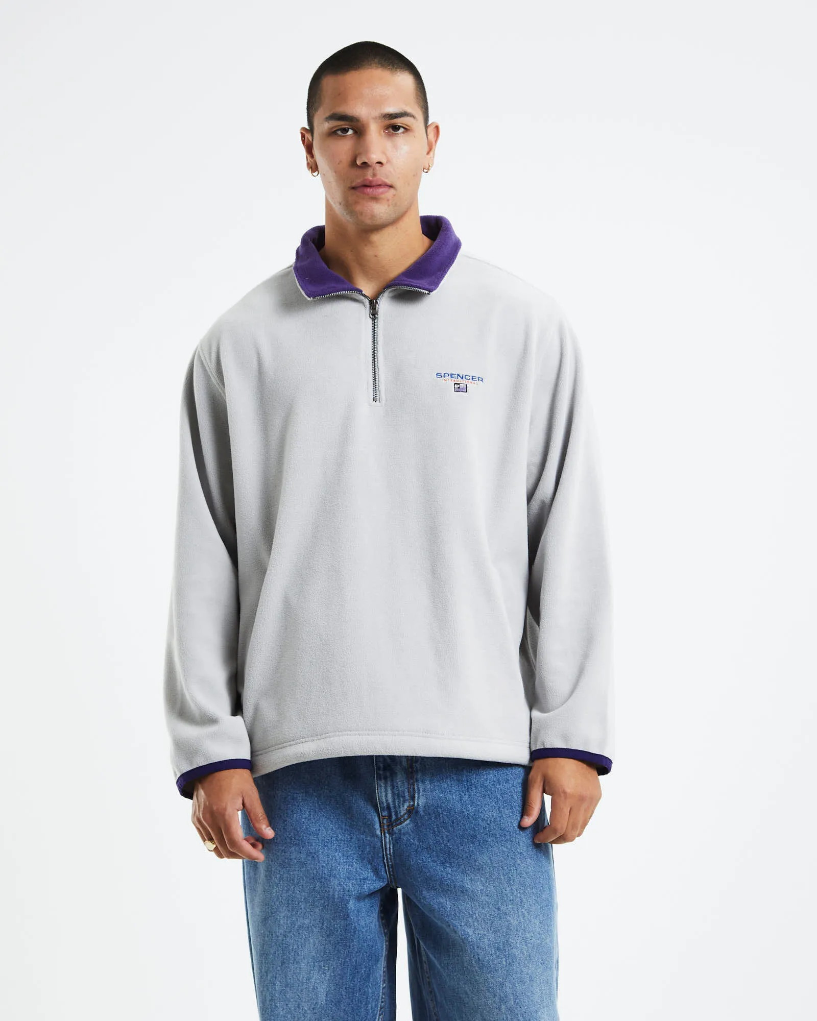 Spencer Project Azteka Polar Fleece Jumper Grey