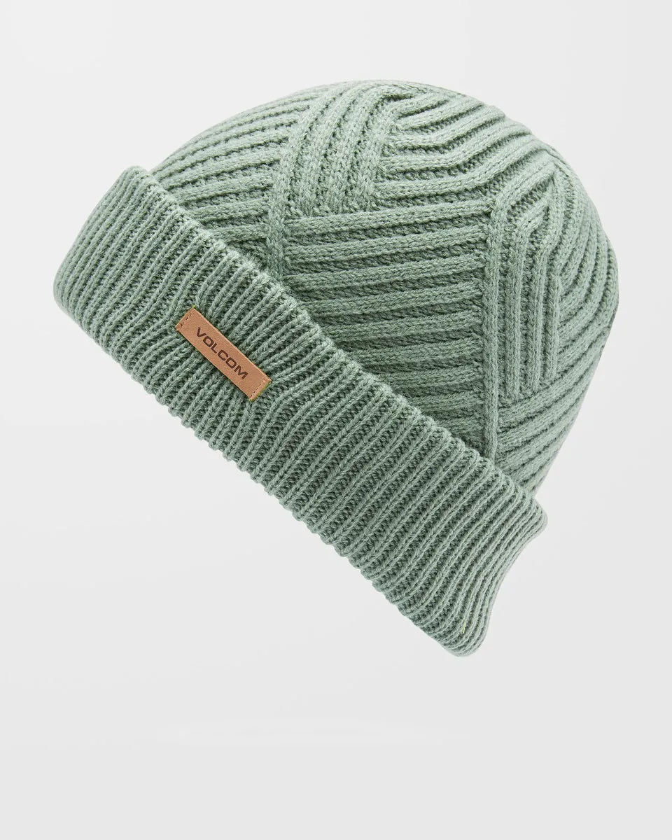 Stone Knit Beanie - Lichen Green