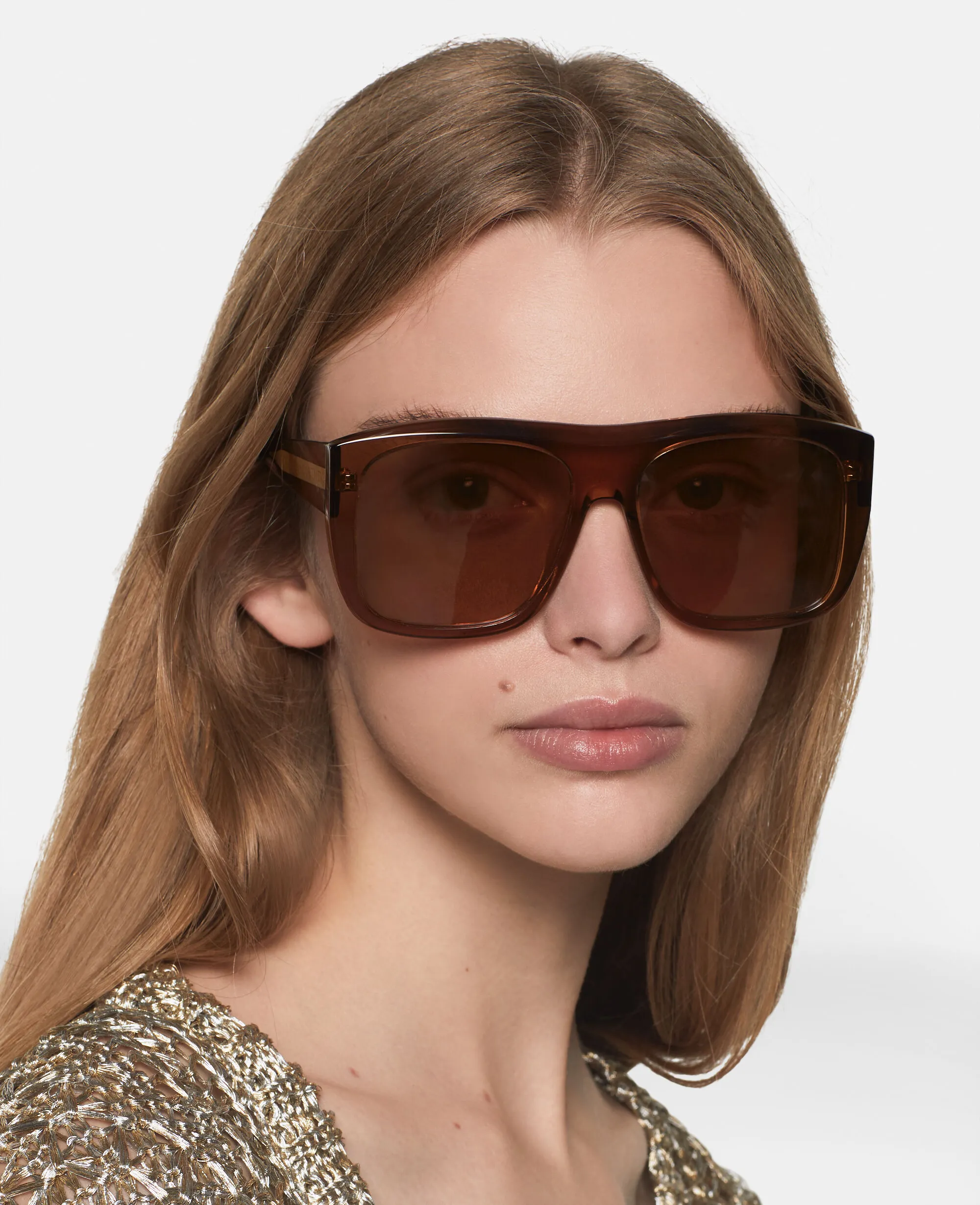 Straight-Edge Square Sunglasses