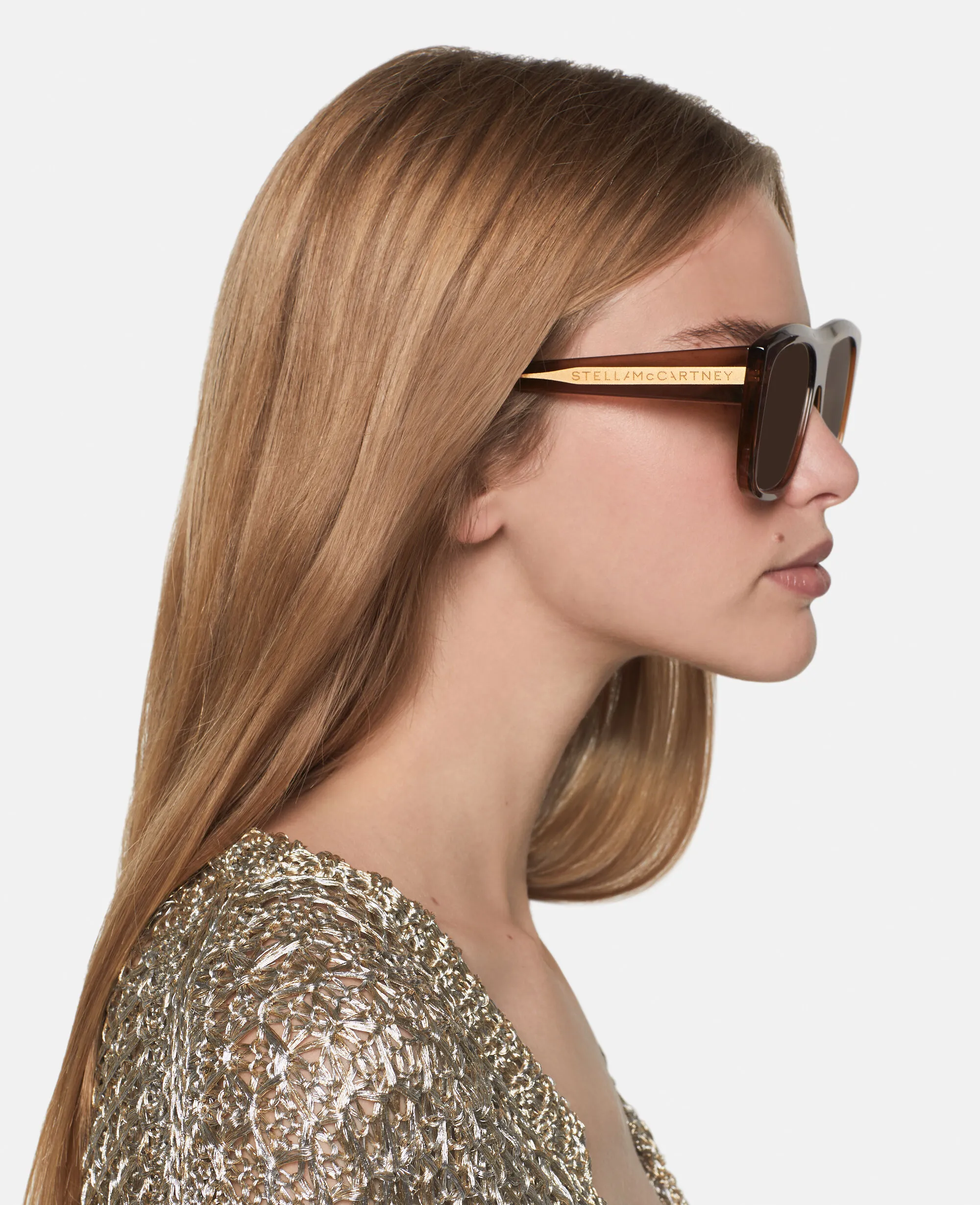 Straight-Edge Square Sunglasses