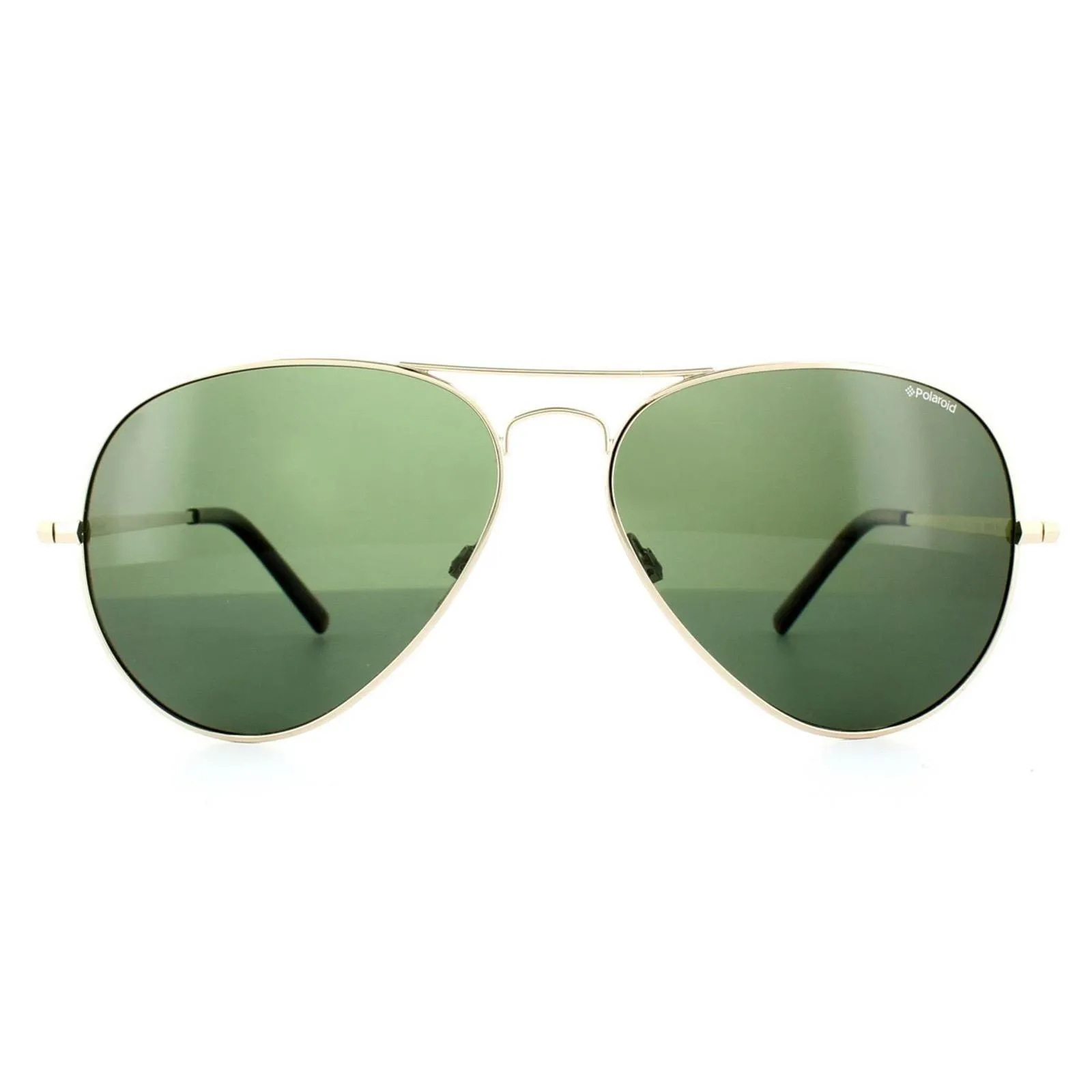 Sunglasses | Aviator Light Gold Green Polarized Sunglasses | Polaroid