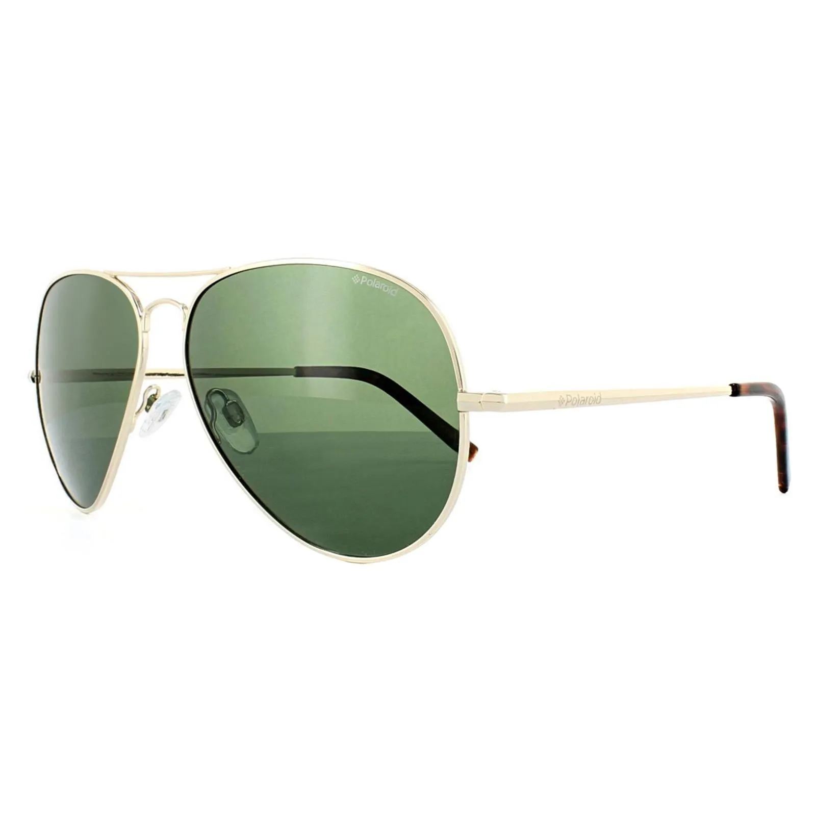 Sunglasses | Aviator Light Gold Green Polarized Sunglasses | Polaroid