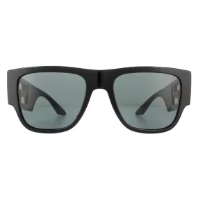 Sunglasses | Rectangle Black Dark Grey Sunglasses | Versace