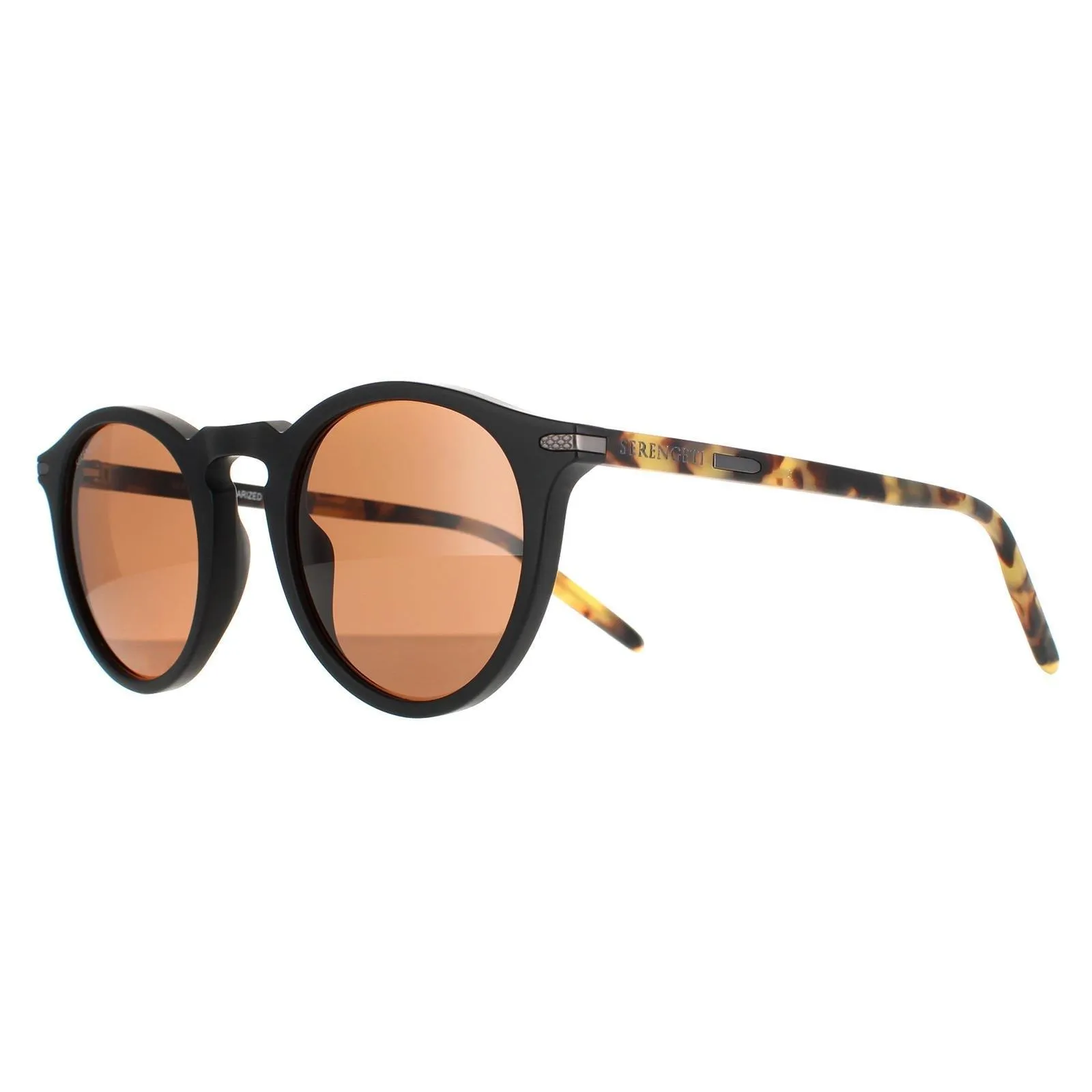 Sunglasses | Round Black Mossy Oak Mineral Polarized Drivers Brown Raffaele Sunglasses | Serengeti