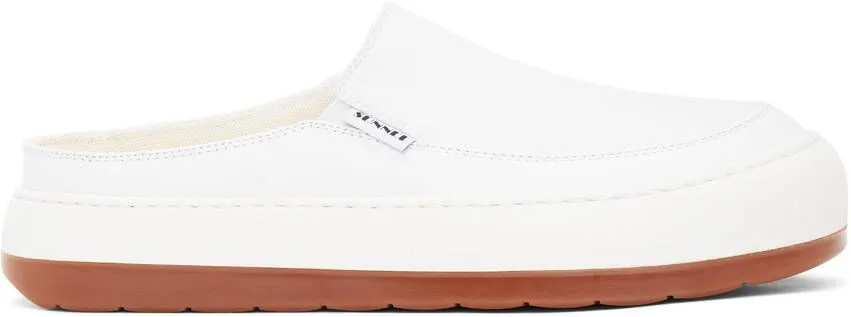 SUNNEI White Leather Dreamy Sabot Sneakers