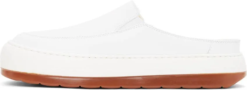 SUNNEI White Leather Dreamy Sabot Sneakers