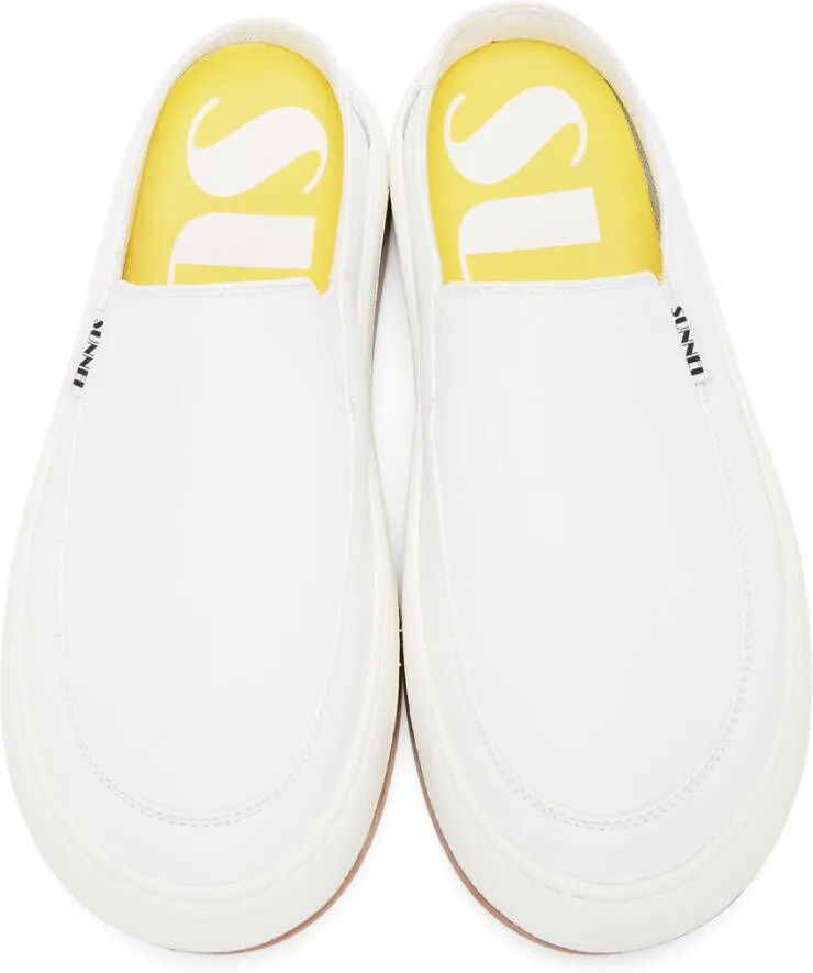 SUNNEI White Leather Dreamy Sabot Sneakers