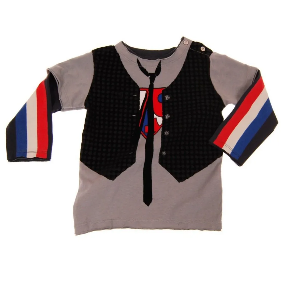 Super Hero Vest Baby Twofer T-shirt by: Mini Shatsu