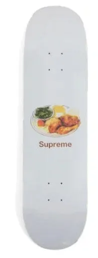 Supreme Chicken Dinner Skateboard Deck - White