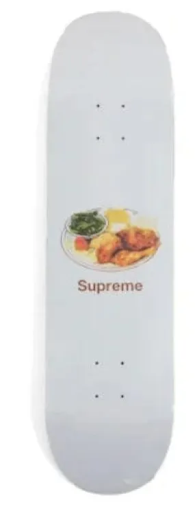 Supreme Chicken Dinner Skateboard Deck - White