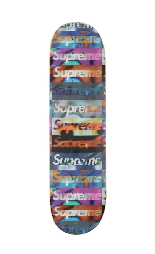 Supreme Distorted Logo Skateboard Deck Black