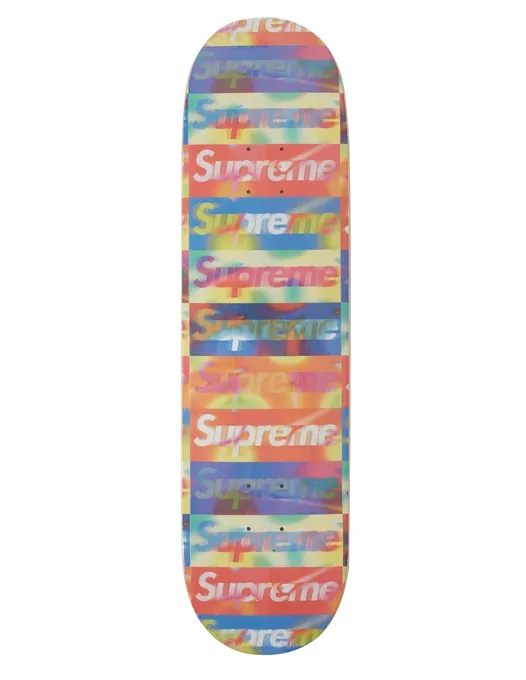 Supreme Distorted Logo Skateboard Deck Yellow