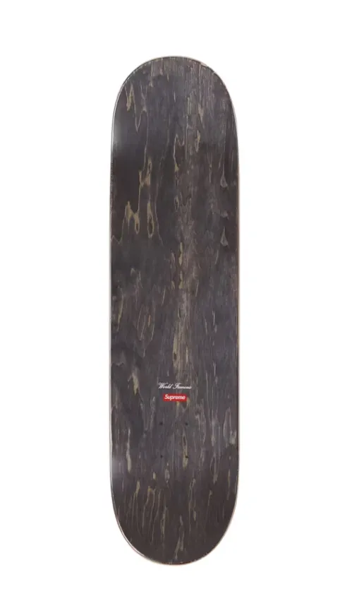 Supreme Distorted Logo Skateboard Deck Yellow