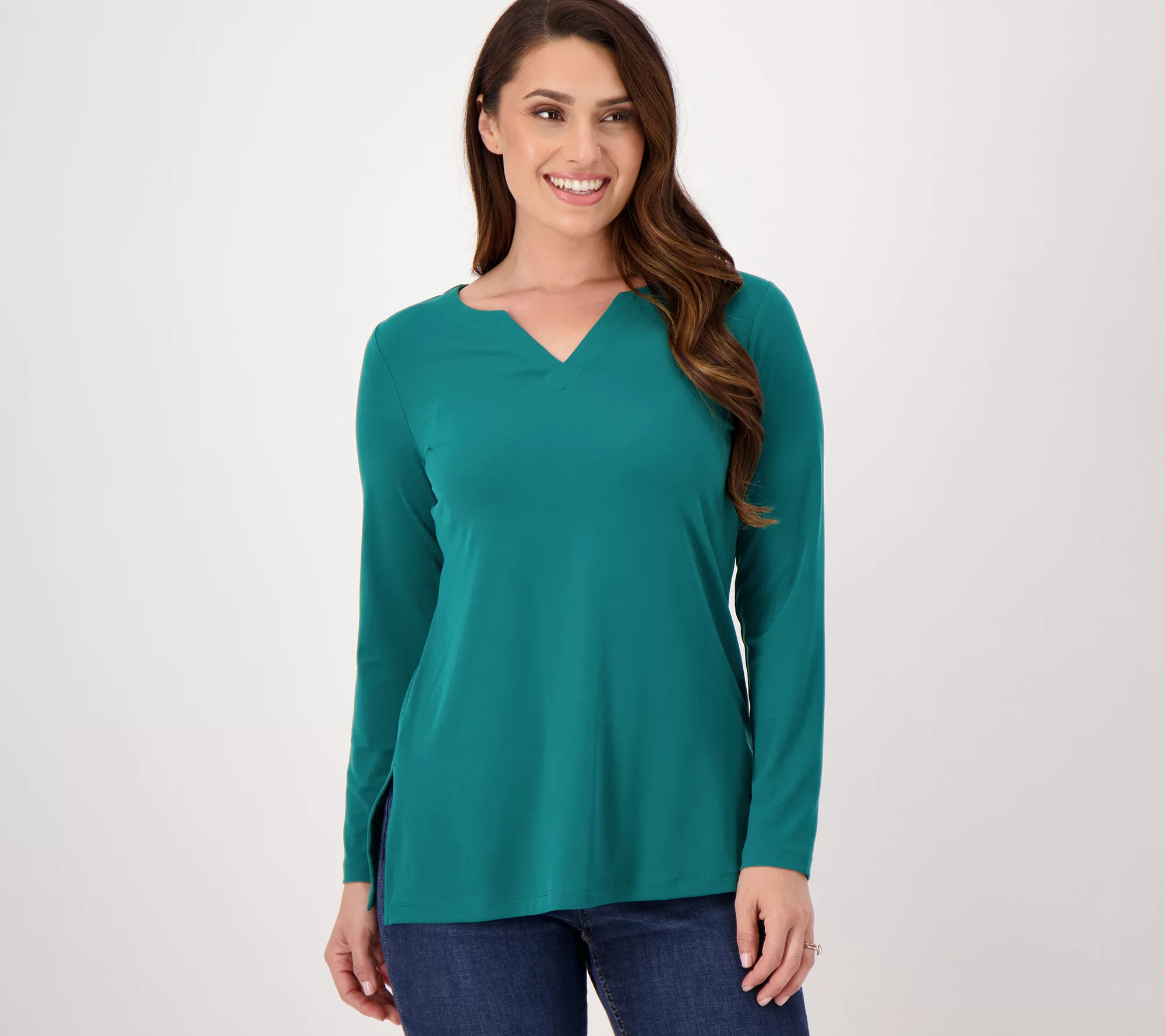 Susan Graver Modern Essentials Petite Liquid Knit Tunic