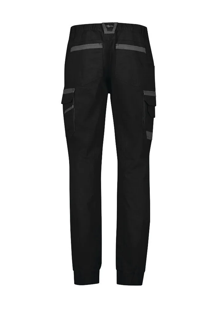 SYZMIK Workwear ZP420 Mens Pant - Streetworx - Heritage - Stretch - Cuffed - Cotton/Elastene - UPF50+ - Black - 72