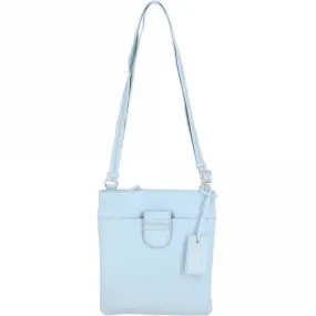 Tab Small Zip Top Leather Cross Body Bag Ice