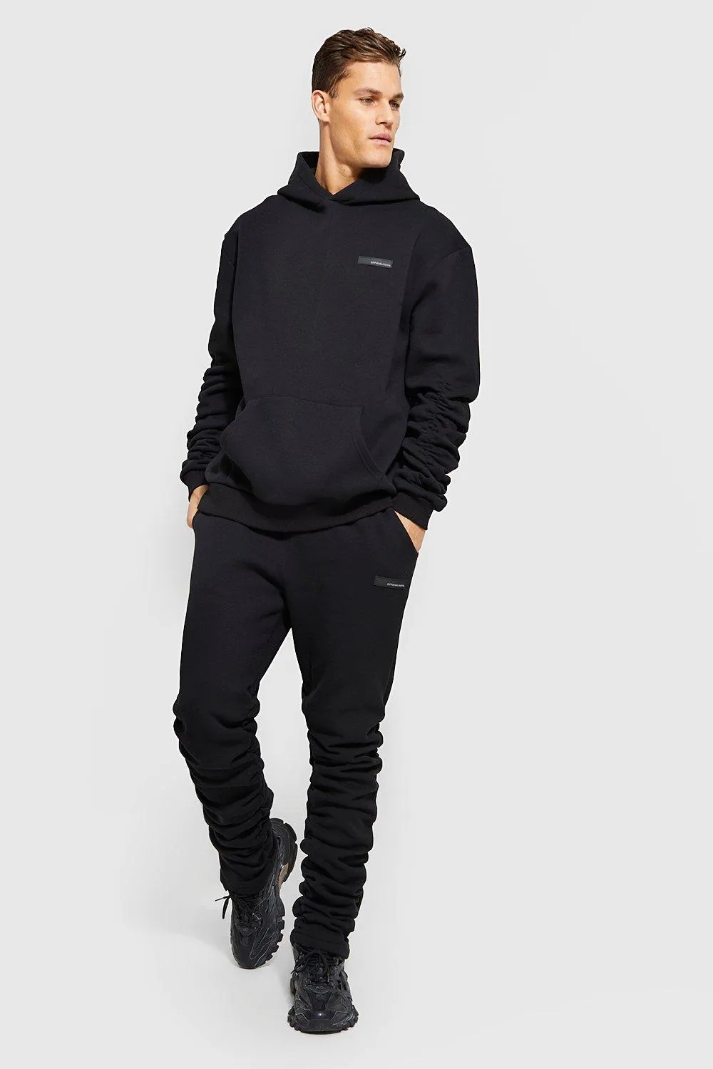 Tall Stacked Hooded Tracksuit With Tab