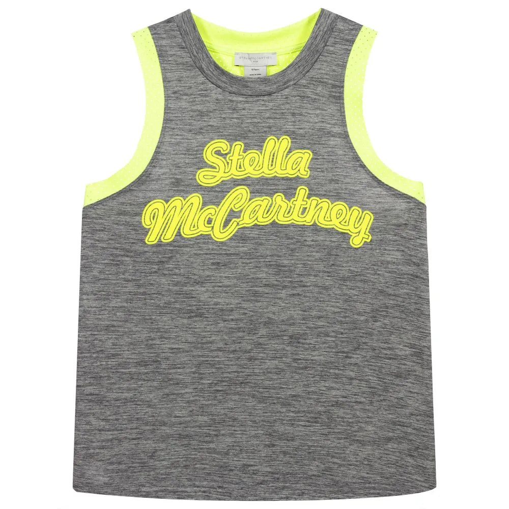 Teen Girls Grey Logo Vest Top