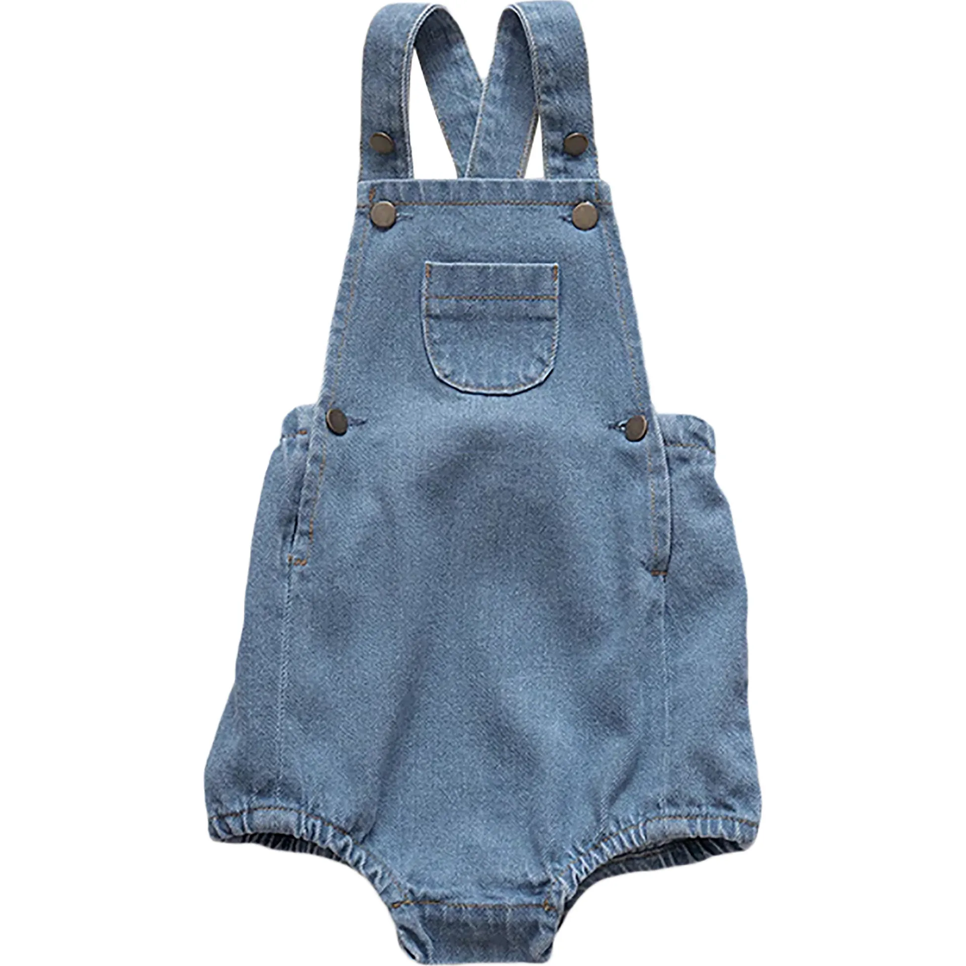 The Simple Folk The Stone Romper, Light Denim