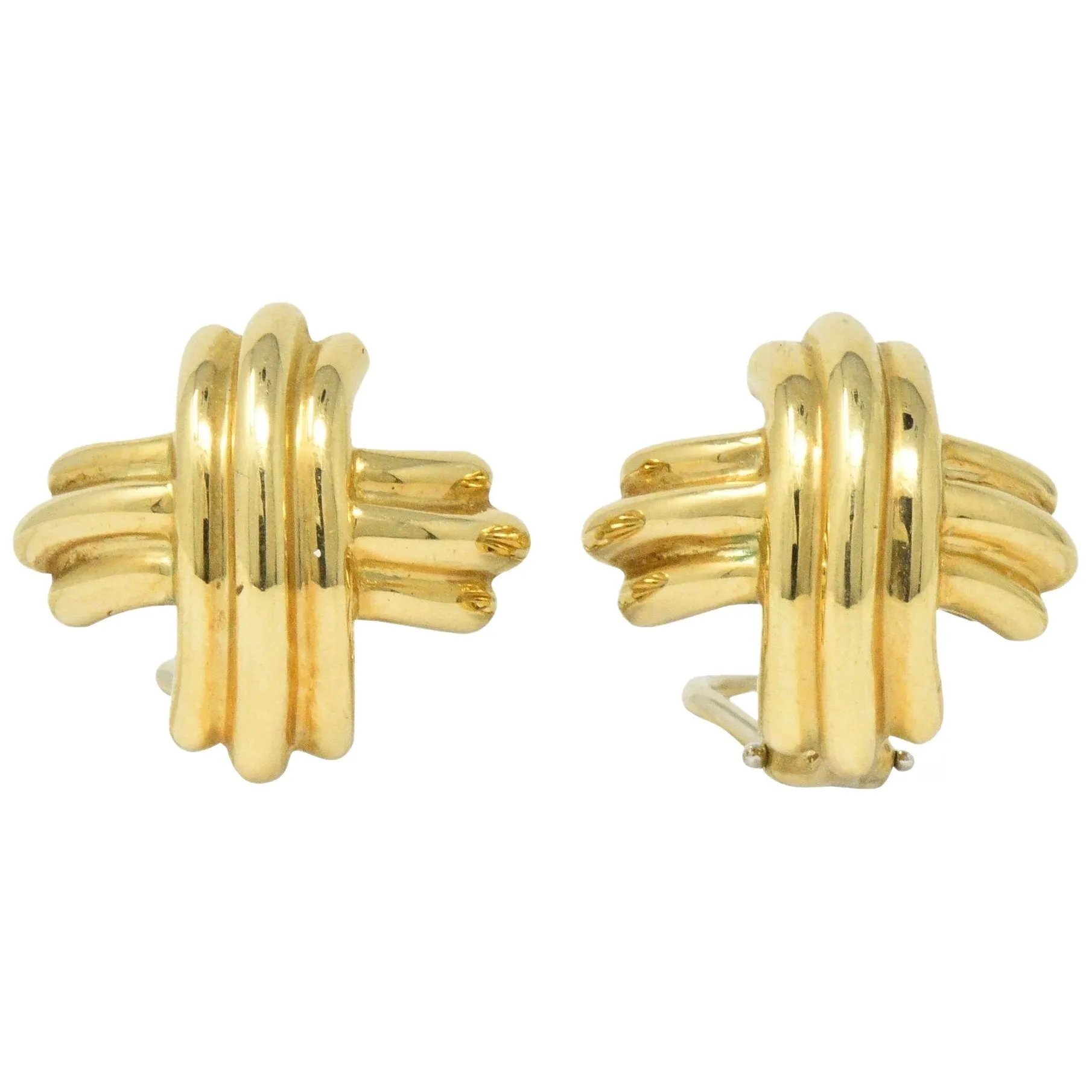 Tiffany & Co. Contemporary 18 Karat Gold X Earrings