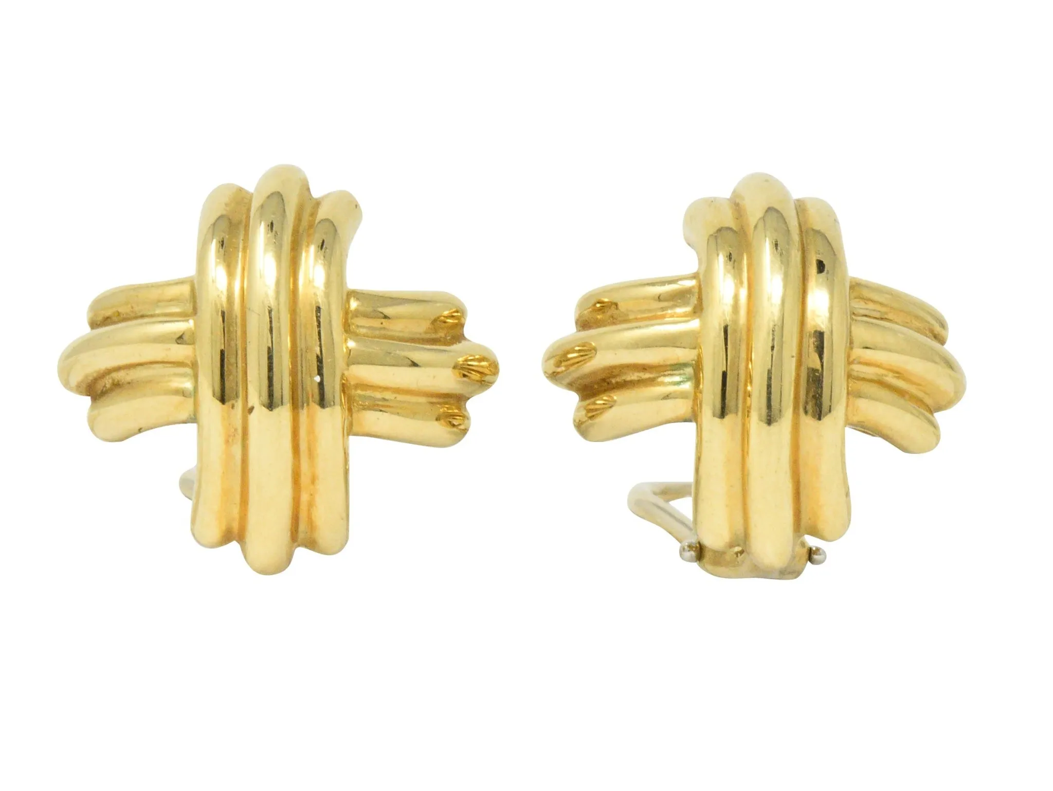 Tiffany & Co. Contemporary 18 Karat Gold X Earrings