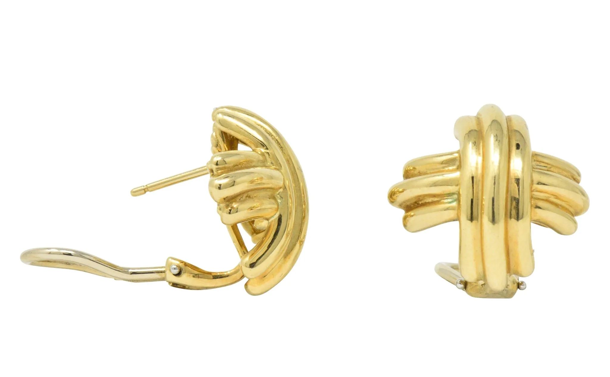 Tiffany & Co. Contemporary 18 Karat Gold X Earrings