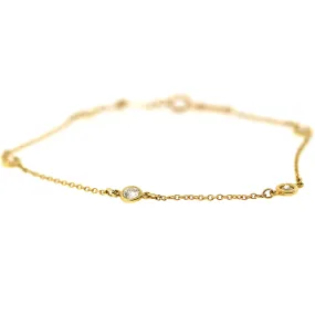 Tiffany and Co. Elsa Peretti Diamond by the Yard 18k Yellow Gold Bracelet