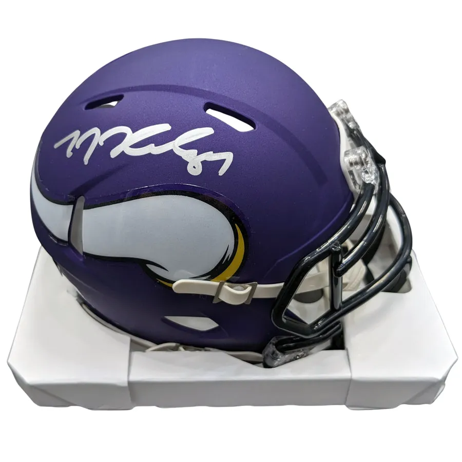 T.J. Hockenson Autographed Minnesota Vikings Speed Mini Helmet