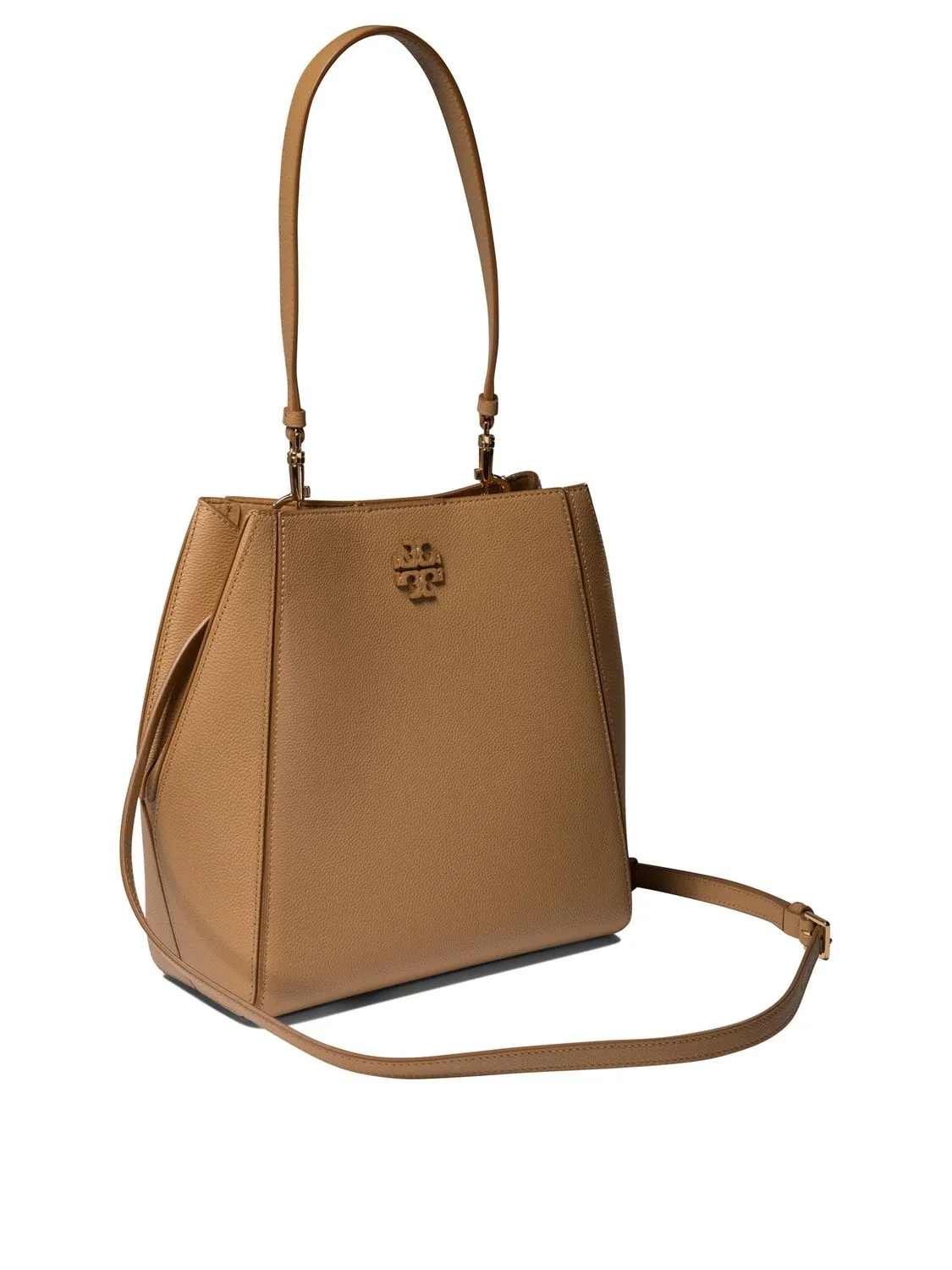 TORY BURCH Chic Beige Leather Bucket Bag