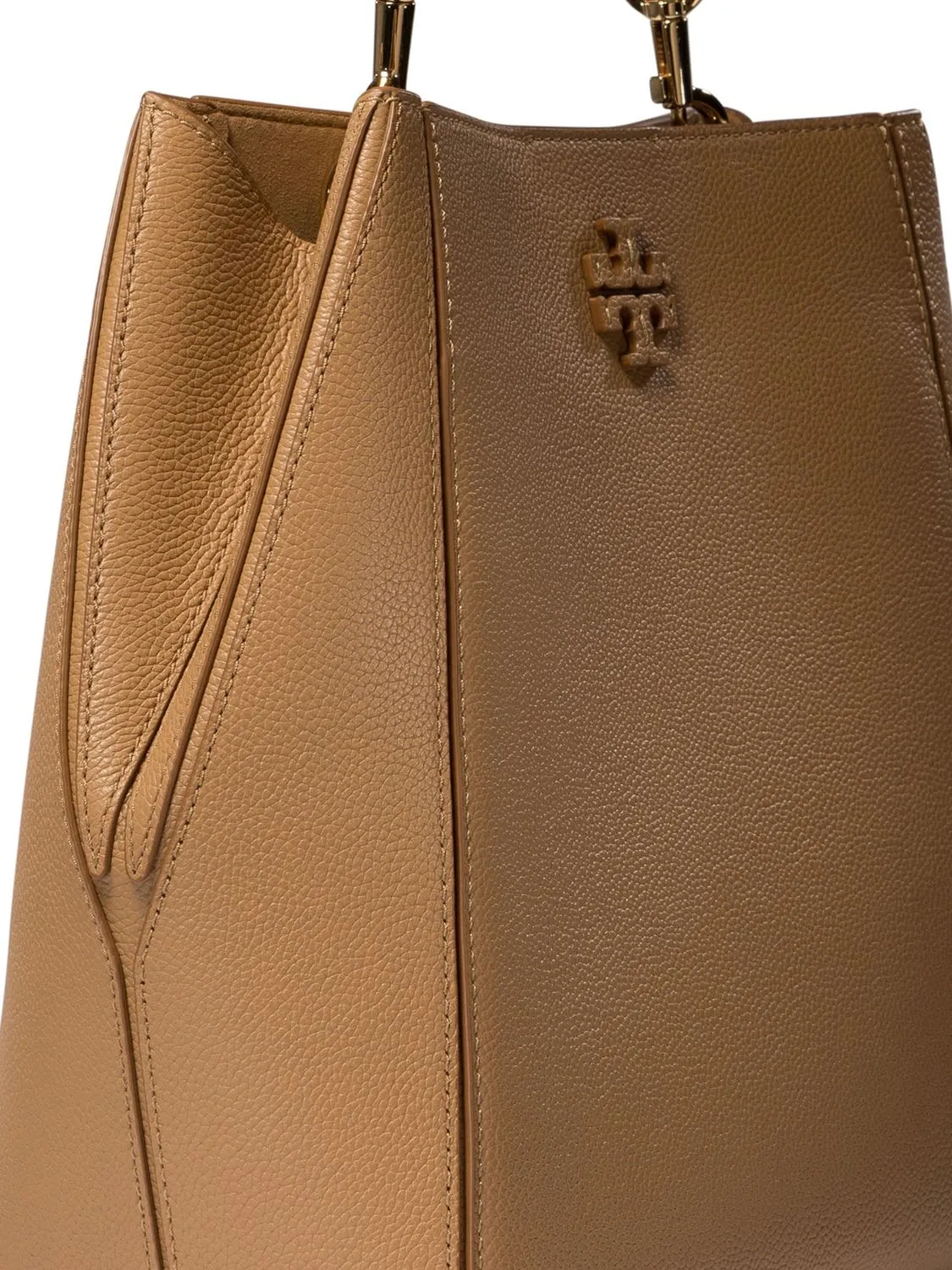 TORY BURCH Chic Beige Leather Bucket Bag