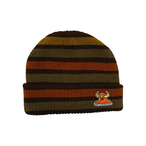 Toy Machine Skateboard Beanie Monster Multi Stripe Dock Orange