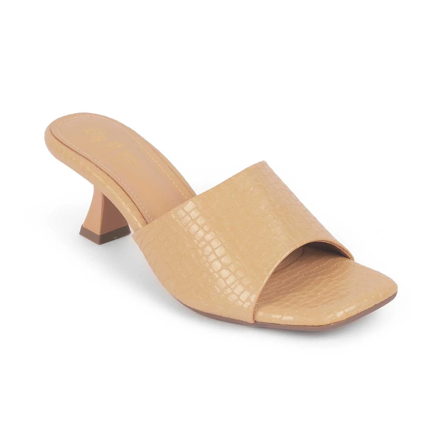 Tresmode Bray Beige Women's Casual Heel Sandals