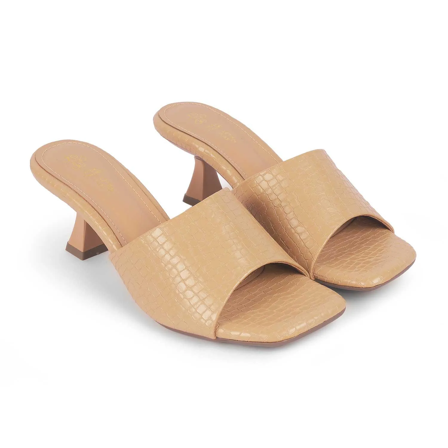 Tresmode Bray Beige Women's Casual Heel Sandals