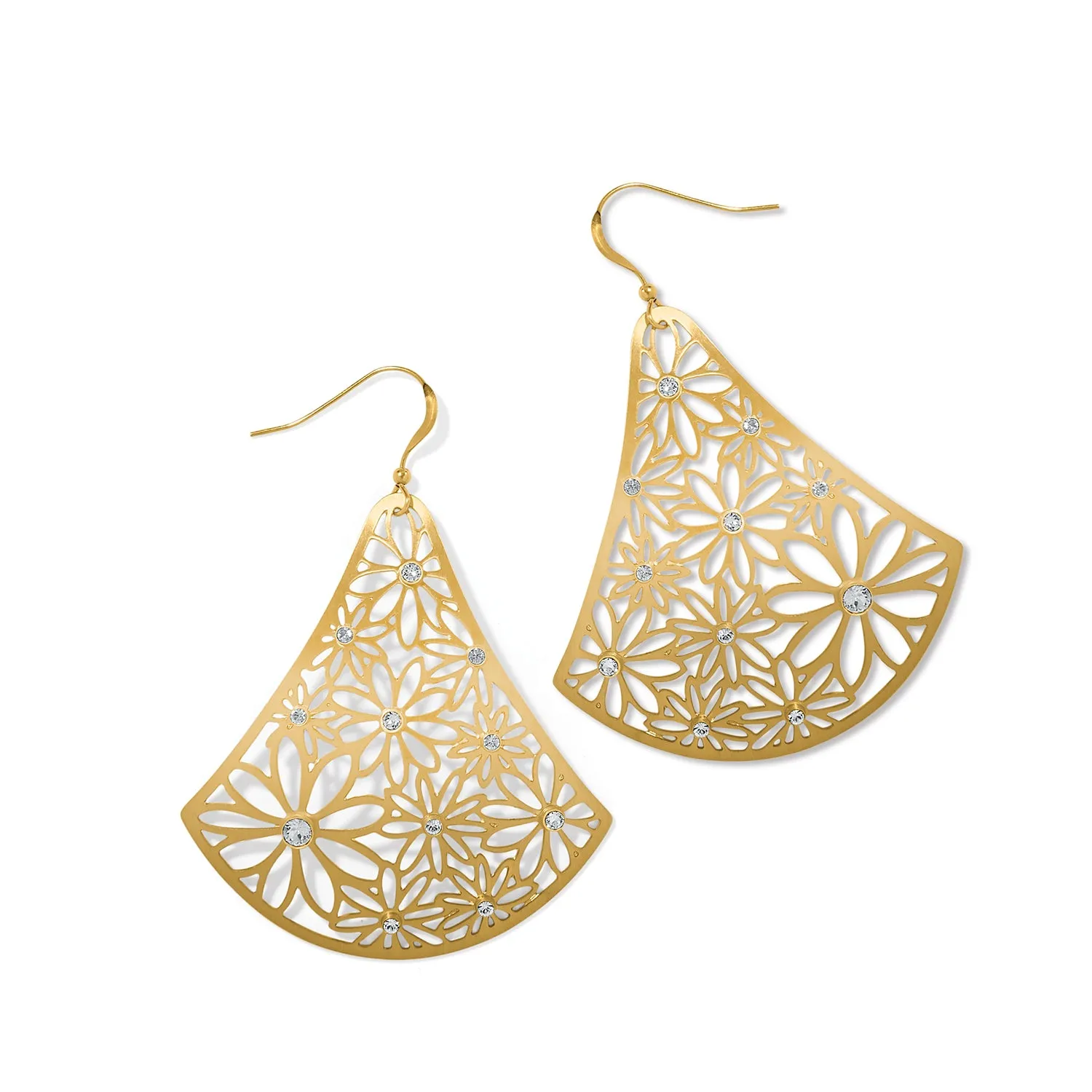 Trillion Gold French Wire Earrings