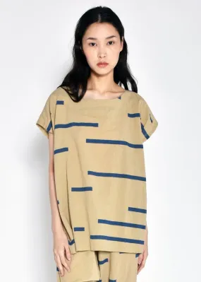 Tunic - Beige Broken Stripe