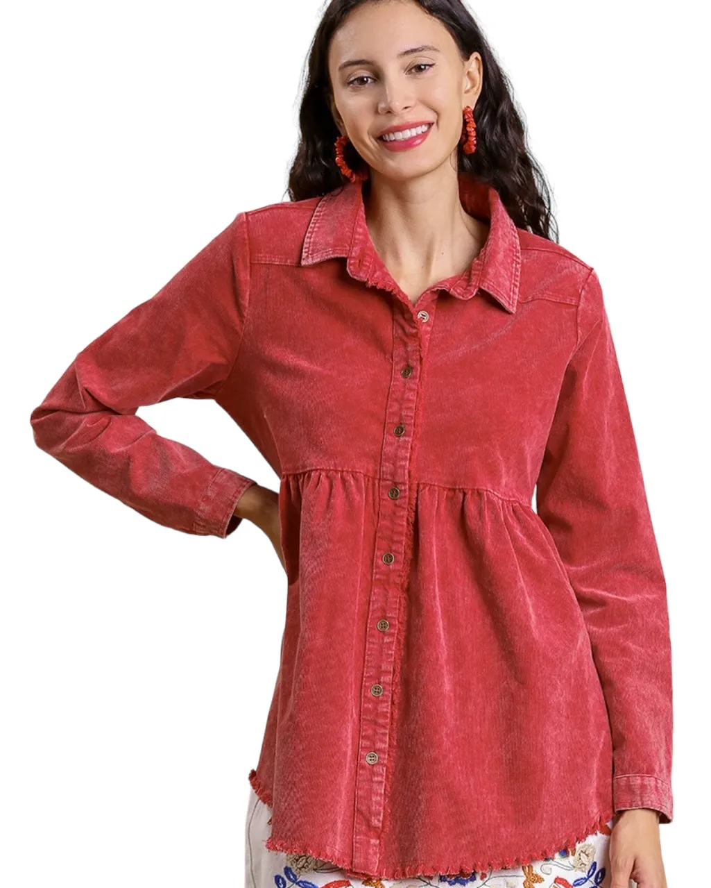 UMGEE MINERAL WASH DISTRESSED TUNIC