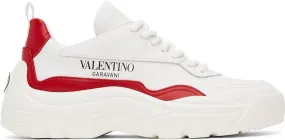 Valentino Garavani White & Red Gumboy Sneakers