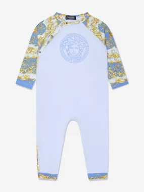 Versace Baby Boys Barocco Romper in Blue