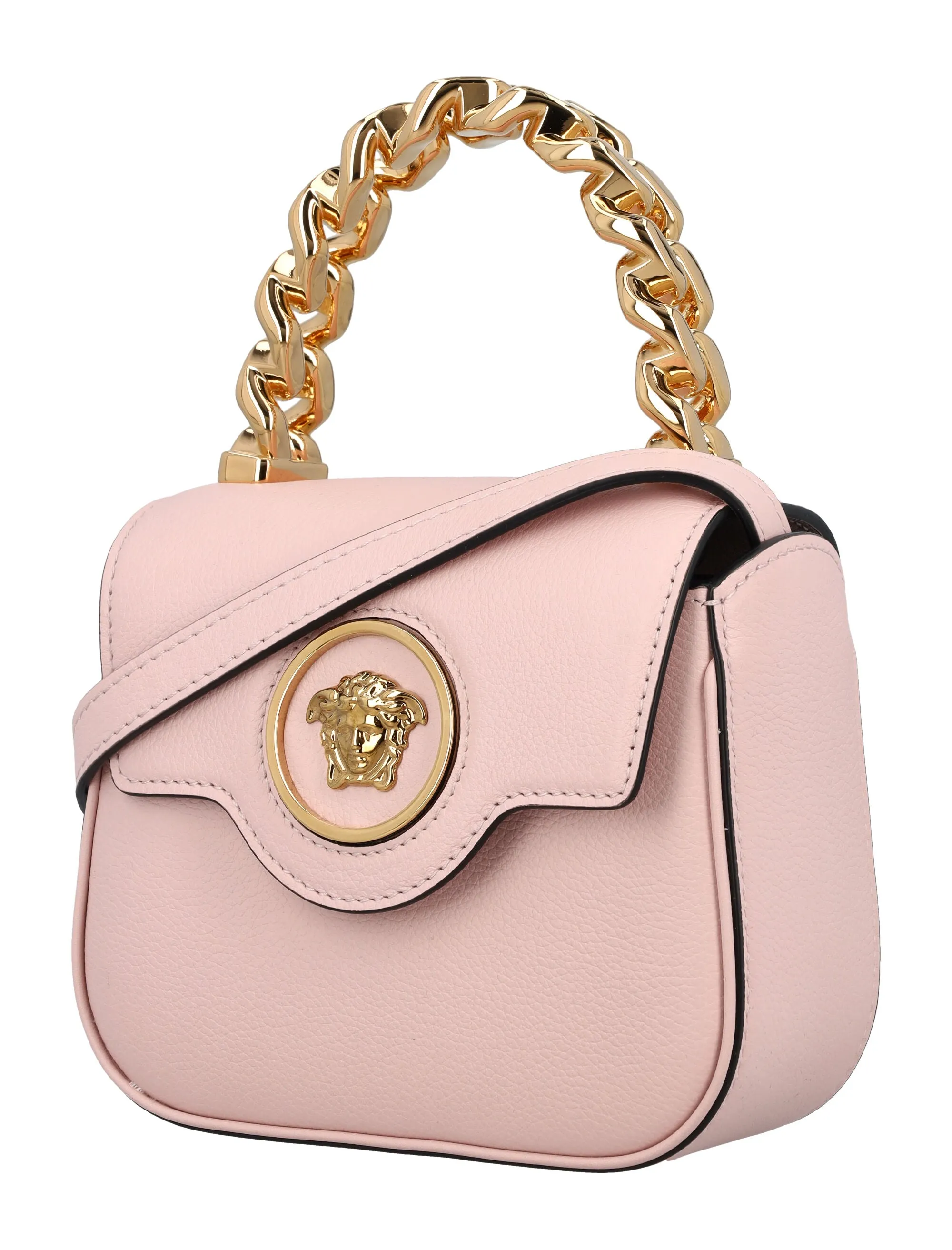 VERSACE Medusa Mini Top Handle Leather Bag - 5.3H x 6.7W x 2.75D