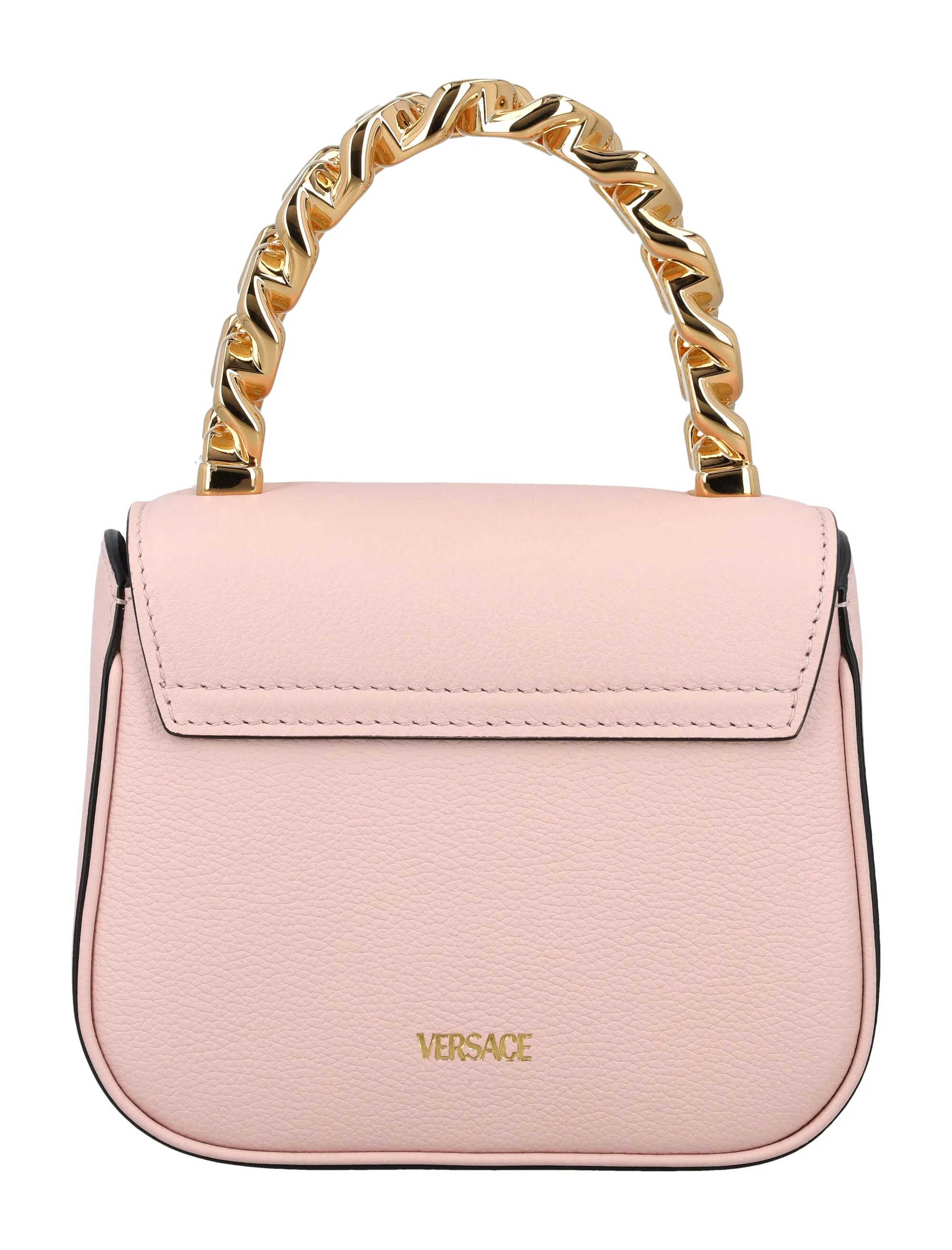 VERSACE Medusa Mini Top Handle Leather Bag - 5.3H x 6.7W x 2.75D