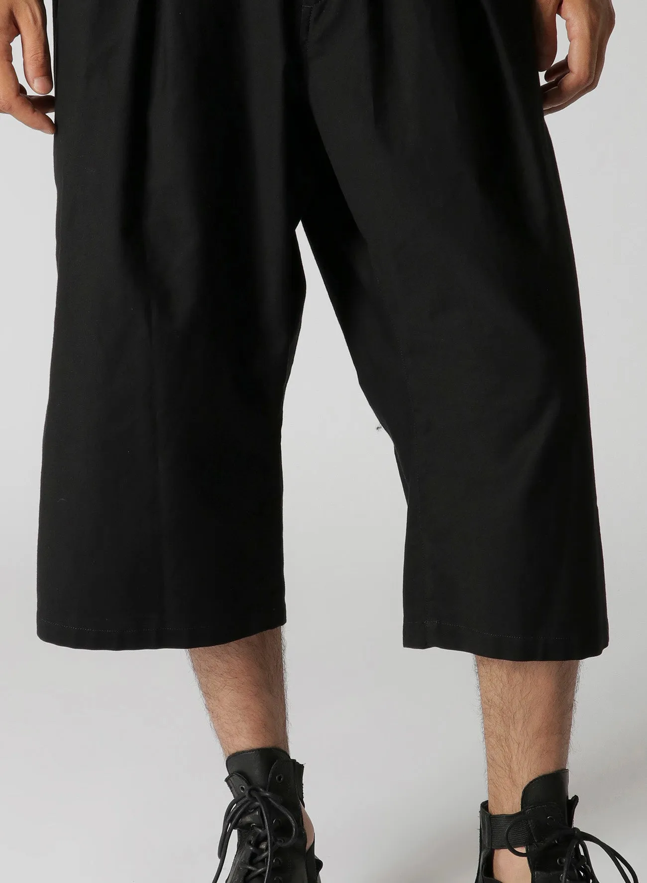 WIDE TWILL G-HIGH-WAIST PANTS